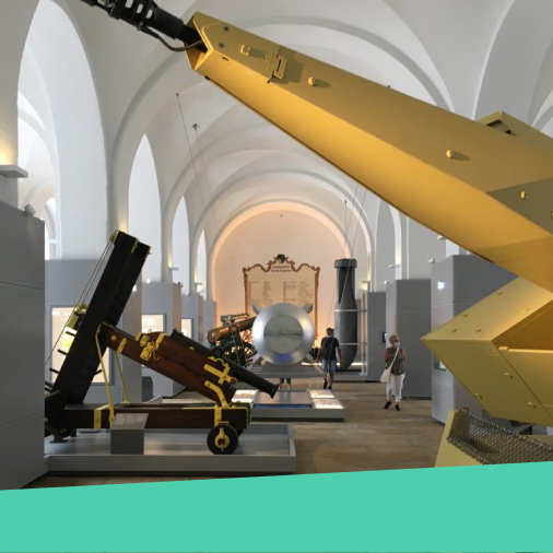 Das Bild zeigt einen Ausschnitt der Ausstellung "Faszination Festung".